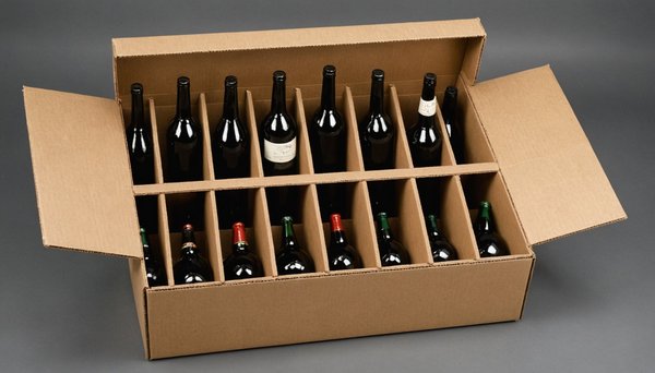 Secure your bottles with sturdy cardboard dividers